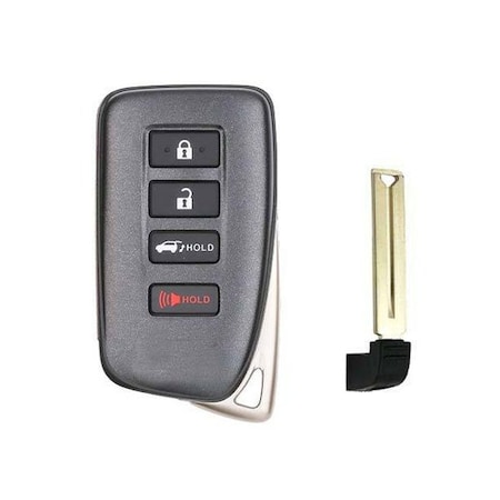 Keyless Factory KeylessFactory: 2013-2018 Lexus 4-Button Smart Key SHELL Hatch / for FCC HYQ14FBA / HYQ14FBB SKS-LEX-017
